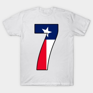 Number 7 Texas Flag T-Shirt